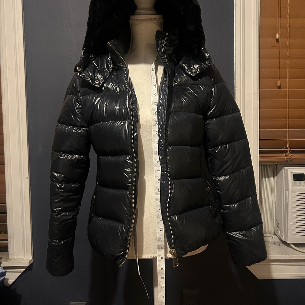 Zara Shiny Black Puffer Jacket